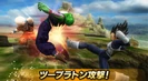 Krillin and Vegeta kick Piccolo