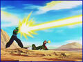 Piccolo fires a Masenko at Super Perfect Cell