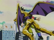 Si Xing Long, salvando a Son Goku, del ataque de Yi Xing Long, luego él es atravesado por su ataque.