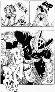 Cell regenerates from Goku's Instant Kamehameha (manga)