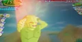 A Saibaman prepares its Acid technique in Dragon Ball Heroes