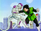 Gohan punching Frieza in the stomach in Fusion Reborn