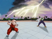Krillin prepares to battle Junior