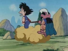 Chi-Chi pulling Goku's tail