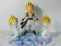 Super Saiyan Gotenks with Kamikaze Ghosts statue set upper angle view