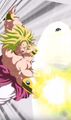 Broly launches his Omega Blaster at the opponent in Dokkan Battle