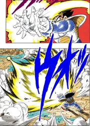 Vegeta fires the Final Crash at Reacoom