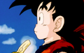 Gohan eating a banana