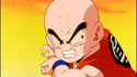 Krillin charges a Kamehameha