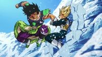 Broly affronte Vegeta