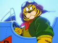 Captain Yellow in his biplane as seen in a flashback