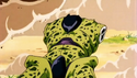 Cell's top part of his body destroyed by the Instant Kamehameha