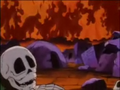 Skeleton on Fire Mountain