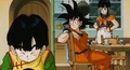 Gohan, Goku and Chi-Chi in the kitchen in The Tree of Might