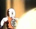 Dr. Wheelo's blast fired at Krillin