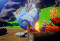 Super Saiyan Full Power Gohan and SSJFP Goku Campfire Cooking a Giant Fish before the Cell Games in Kakarot