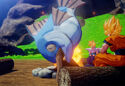 DBZ Kakarot Cooking by Campfire SSJFP Goku and SSJFP Gohan roasting a Giant Fish (Before the Cell Games)