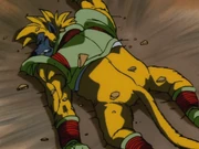Golden Great Ape Baby Vegeta defeated