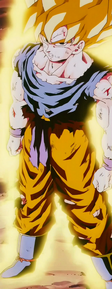 Son Goku transformado en Super Saiyan por primera vez