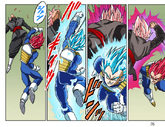 Vegeta using Blue in short bursts