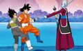 Goku and Vegeta train with Whis