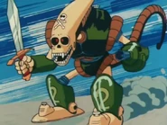 El Robot Pirata con su espada