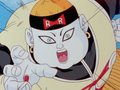Android 19 charging at Goku