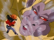 Golden Great Ape Goku blows Pan away