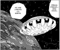 DXRD Caption of King Cold's soldiers announce Mecha-Frieza & King Cold their spaceship has reached Earth (Dragon Ball Manga chapter 136 - The Coming of King Cold)