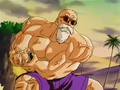 Master Roshi prepares a MAX Power Kamehameha in The Path to Power