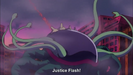 Top firing Justice Flash at Araghne
