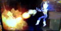 Vegeta fires a barrage of energy blasts in Dragon Ball Heroes