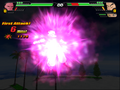 Super Buu's opponent being turned into chocolate in Budokai Tenkaichi 3