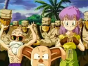 Roshi, Oolong and Bulma are captured