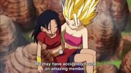 Kale in Caulifla's arms