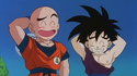 Krillin and Gohan at Kami's Lookout after Gohan defeated Cell