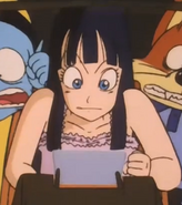 Mai, Shu, and Pilaf trying to escape from Great Ape Goku