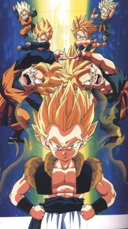 SSJ Goten and Trunks fusion pose or dance = Gotenks