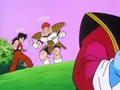 Yamcha fights Recoome on King Kai's planet