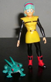 Frieza Saga Bulma figure with Ginyu frog figurine