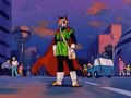 Gohan wearing his Great Saiyaman Suit in Dragon Ball Z