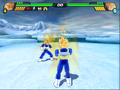 Super Saiyan Future Trunks and Vegeta meeting up on a Glacier