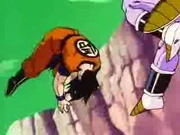 Ginyu le da un par de golpes fuertes a Son Goku