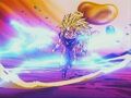 Super Saiyan 3 Goku attacks