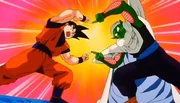 Goku e Piccolo demonstrando a fusão
