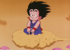 Goku riding the Flying Nimbus during the Emperor Pilaf Saga