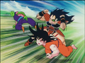 Raditz overwhelms Goku and Piccolo with his incredible speed