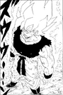 Goku as a Super Saiyan for the first time in the manga