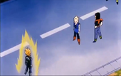 Vegeta faces the Androids on the Mountain Road