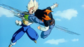 Future Vegeta fighting Future Android 17